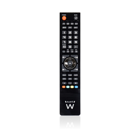 Ewent EW1570 remote control DTT, DVD Blu-ray, Projector, SAT, STB, Soundbar speaker, TV, Universal, VCR Press buttons