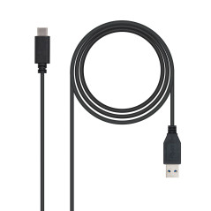 Nanocable USB 3.1, 1m USB cable USB 3.2 Gen 2 (3.1 Gen 2) 39.4" (1 m) USB C USB A Black