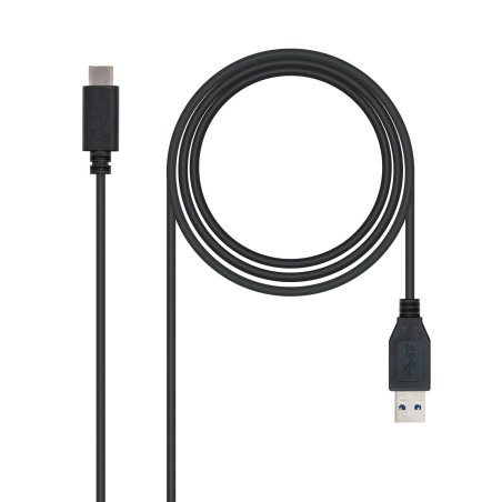 Nanocable USB 3.1, 1m USB cable USB 3.2 Gen 2 (3.1 Gen 2) 39.4" (1 m) USB C USB A Black