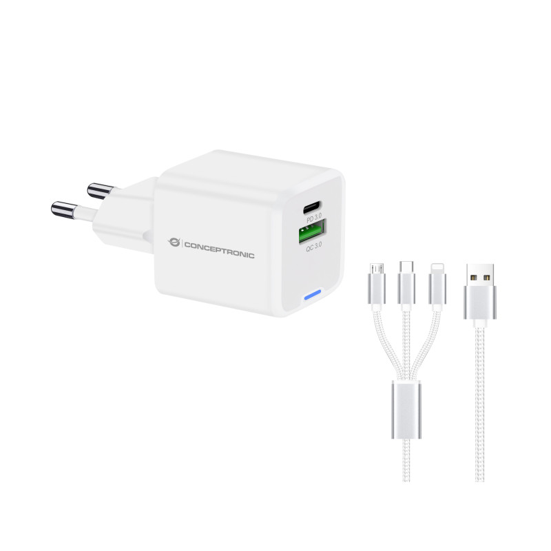 Conceptronic ALTHEA16W mobile device charger Universal White AC Fast charging Indoor Conceptronic ALTHEA16W mobile device charger Universal White AC Fast charging Indoor