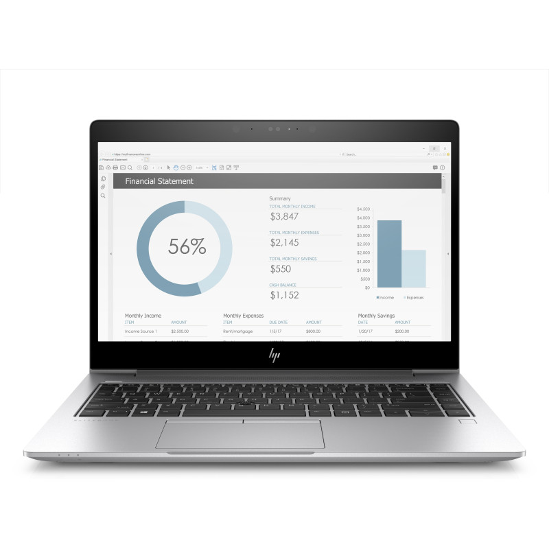 HP EliteBook 840 G5 Refurbished Intel® Core™ i5 Laptop 14" Full HD 8 GB DDR4-SDRAM 256 GB SSD Wi-Fi 5 (802.11ac) Windows 10 Pro