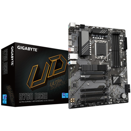 GIGABYTE B760 DS3H Scheda Madre - Supporta processori Intel Core 14ª generazione, VRM digitale a 8+2+1 fasi, fino a 7600MHz