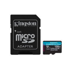 Kingston Technology Canvas Go! Plus Scheda microSDXC Canvas Go Plus 170R A2 U3 V30 da 128GB + adattatore