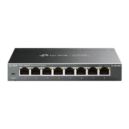 TP-Link TL-SG108E switch di rete Gestito L2 Gigabit Ethernet (10/100/1000) Nero