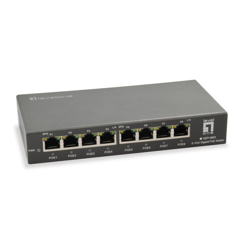 LevelOne GEP-0823 network switch Gigabit Ethernet (10/100/1000) Power over Ethernet (PoE) Black LevelOne GEP-0823 network switch Gigabit Ethernet (10/100/1000) Power over Ethernet (PoE) Black
