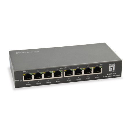 LevelOne GEP-0823 network switch Gigabit Ethernet (10 100 1000) Power over Ethernet (PoE) Black