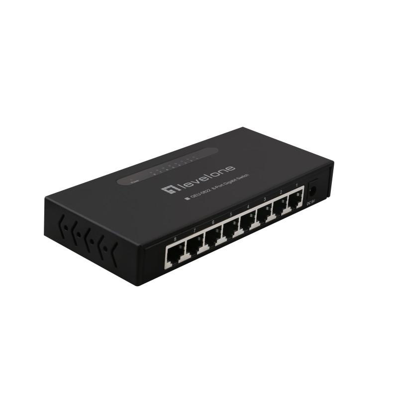 LevelOne GEU-0822 network switch Unmanaged Gigabit Ethernet (10/100/1000) Black LevelOne GEU-0822 network switch Unmanaged Gigabit Ethernet (10/100/1000) Black