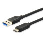 Equip 128345 Cavo USB 3.2 Gen 1 da C ad A, M/M, 0,5 m, 5Gbps, nero Equip 128345 Cavo USB 3.2 Gen 1 da C ad A, M/M, 0,5 m, 5Gbps, nero