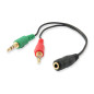 Equip 147942 audio splitter Black Equip 147942 audio splitter Black