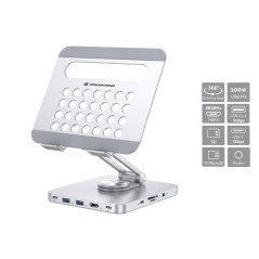 Conceptronic DONN26G multimedia cart stand Silver Tablet Multimedia stand