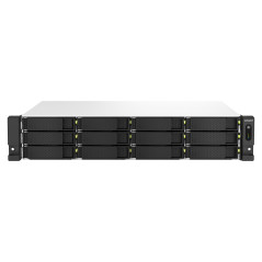 QNAP TS-1264U-RP NAS Rack (2U) Intel® Celeron® 8 GB DDR4 0 TB QNAP QTS Aluminum, Black