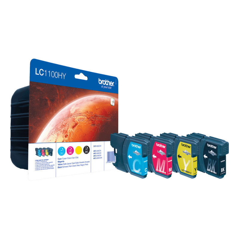 Brother LC1100HYVALBP ink cartridge 4 pc(s) Original Black, Cyan, Magenta, Yellow Brother LC1100HYVALBP ink cartridge 4 pc(s) Original Black, Cyan, Magenta, Yellow