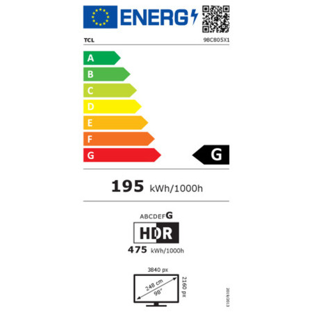 Smart TV TCL 98C805 4K Ultra HD 98" LED AMD Freeze