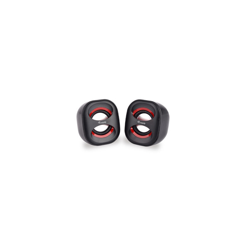 Altavoces 2.0 equip life mini 6w rms color negro y rojo jack 3.5 pulgadas alimetancion usb Altavoces 2.0 equip life mini 6w rms color negro y rojo jack 3.5 pulgadas alimetancion usb