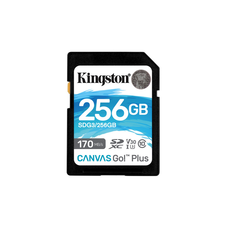 Kingston Technology Canvas Go! Plus 256 GB SD UHS-I Class 10 Kingston Technology Canvas Go! Plus 256 GB SD UHS-I Class 10