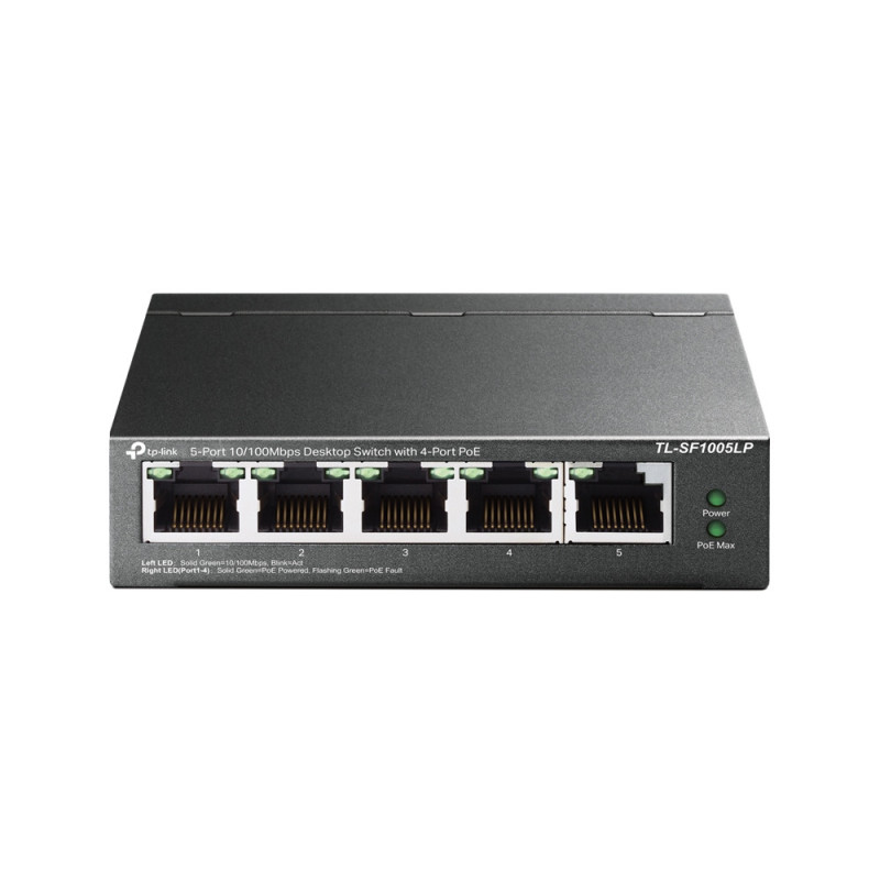 TP-Link TL-SF1005LP network switch Unmanaged Fast Ethernet (10/100) Power over Ethernet (PoE) Black TP-Link TL-SF1005LP network switch Unmanaged Fast Ethernet (10/100) Power over Ethernet (PoE) Black