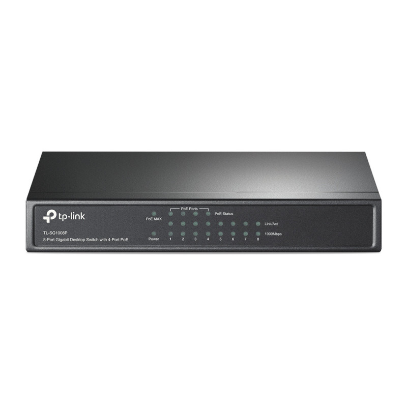 TP-Link TL-SG1008P switch di rete Non gestito Gigabit Ethernet (10/100/1000) Supporto Power over Ethernet (PoE) Nocciola TP-Link TL-SG1008P switch di rete Non gestito Gigabit Ethernet (10/100/1000) Supporto Power over Ethernet (PoE) Nocciola