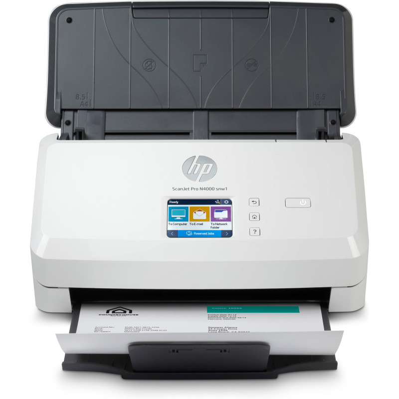 HP Scanjet Pro N4000 snw1 Sheet-feed Scanner Scanner a foglio 600 x 600 DPI A4 Nero, Bianco HP Scanjet Pro N4000 snw1 Sheet-feed Scanner Scanner a foglio 600 x 600 DPI A4 Nero, Bianco
