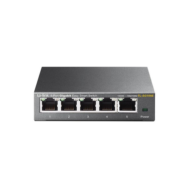 TP-Link TL-SG105E switch di rete Gestito L2 Gigabit Ethernet (10/100/1000) Nero TP-Link TL-SG105E switch di rete Gestito L2 Gigabit Ethernet (10/100/1000) Nero