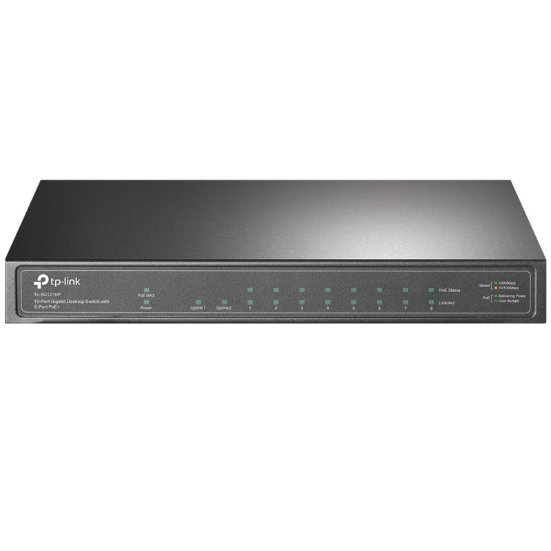 TP-Link TL-SG1210P network switch Unmanaged Gigabit Ethernet (10/100/1000) Power over Ethernet (PoE) Gray TP-Link TL-SG1210P network switch Unmanaged Gigabit Ethernet (10/100/1000) Power over Ethernet (PoE) Gray