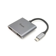 Equip 133484 laptop dock port replicator USB 3.2 Gen 1 (3.1 Gen 1) Type-C Silver