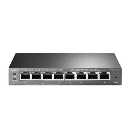 TP-Link TL-SG108PE network switch Managed L2 Gigabit Ethernet (10/100/1000) Power over Ethernet (PoE) Black