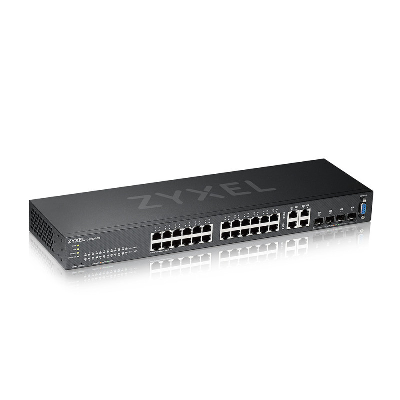 Zyxel GS2220-28-EU0101F switch di rete Gestito L2 Gigabit Ethernet (10/100/1000) Nero Zyxel GS2220-28-EU0101F switch di rete Gestito L2 Gigabit Ethernet (10/100/1000) Nero