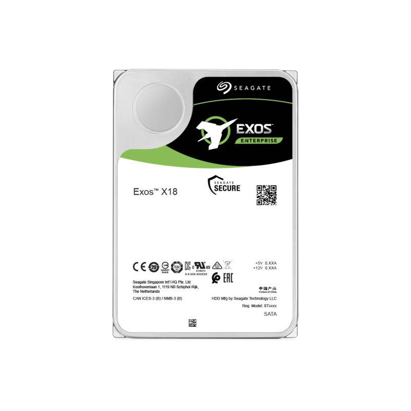 Seagate Exos X18 disco rigido interno 16 TB 7200 Giri/min 256 MB 3.5" SAS Seagate Exos X18 disco rigido interno 16 TB 7200 Giri/min 256 MB 3.5" SAS