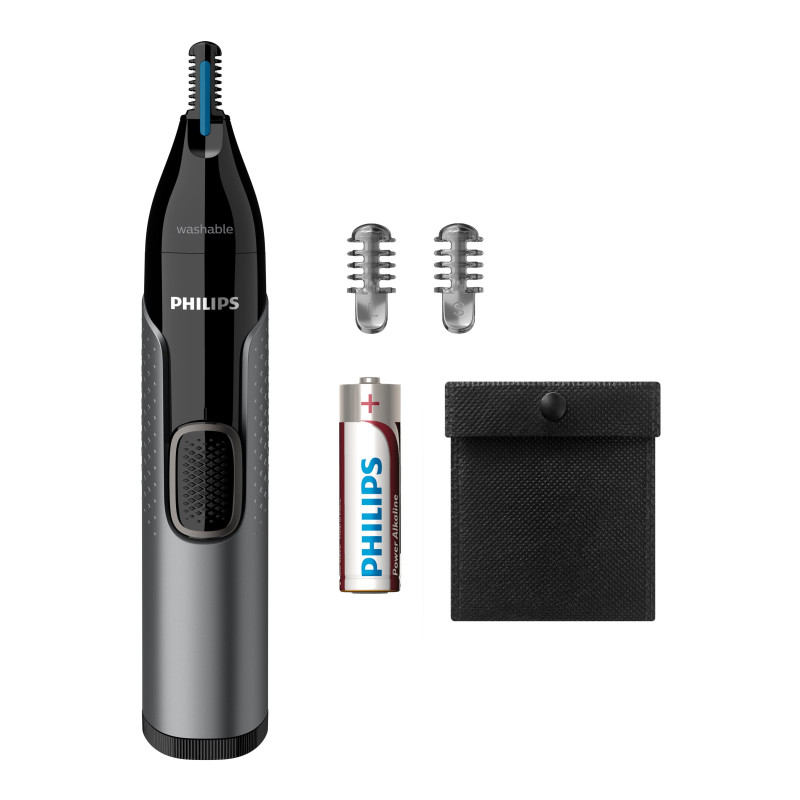 Cortapelos philips + naricero nt3650 - 16 negro 2peines - cuchilla lavable - ducha - recortador - pila aa Cortapelos philips + naricero nt3650 - 16 negro 2peines - cuchilla lavable - ducha - recortador - pila aa