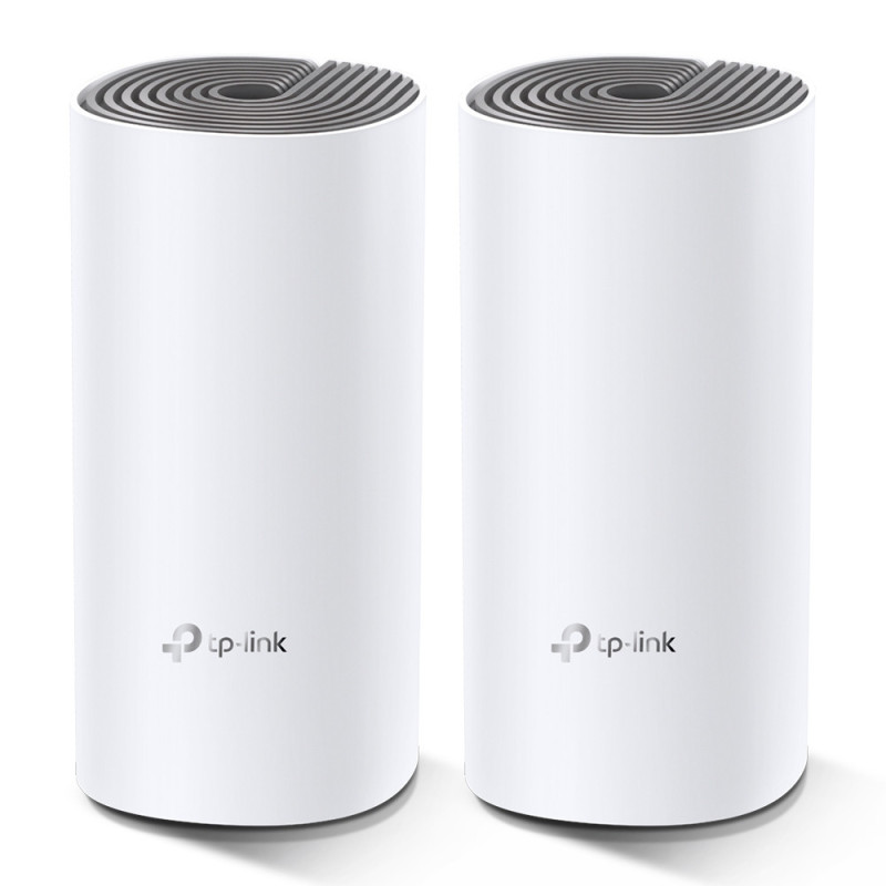 TP-Link Deco E4 (2-pack) Dual-band (2.4 GHz / 5 GHz) Wi-Fi 5 (802.11ac) White, Gray Internal TP-Link Deco E4 (2-pack) Dual-band (2.4 GHz / 5 GHz) Wi-Fi 5 (802.11ac) White, Gray Internal