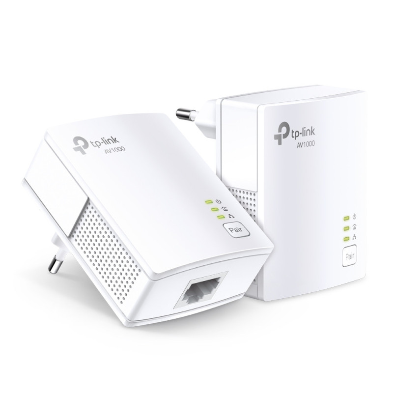 TP-Link TL-PA7017 KIT adattatore di rete PowerLine 1000 Mbit/s Collegamento ethernet LAN Bianco 2 pz TP-Link TL-PA7017 KIT adattatore di rete PowerLine 1000 Mbit/s Collegamento ethernet LAN Bianco 2 pz