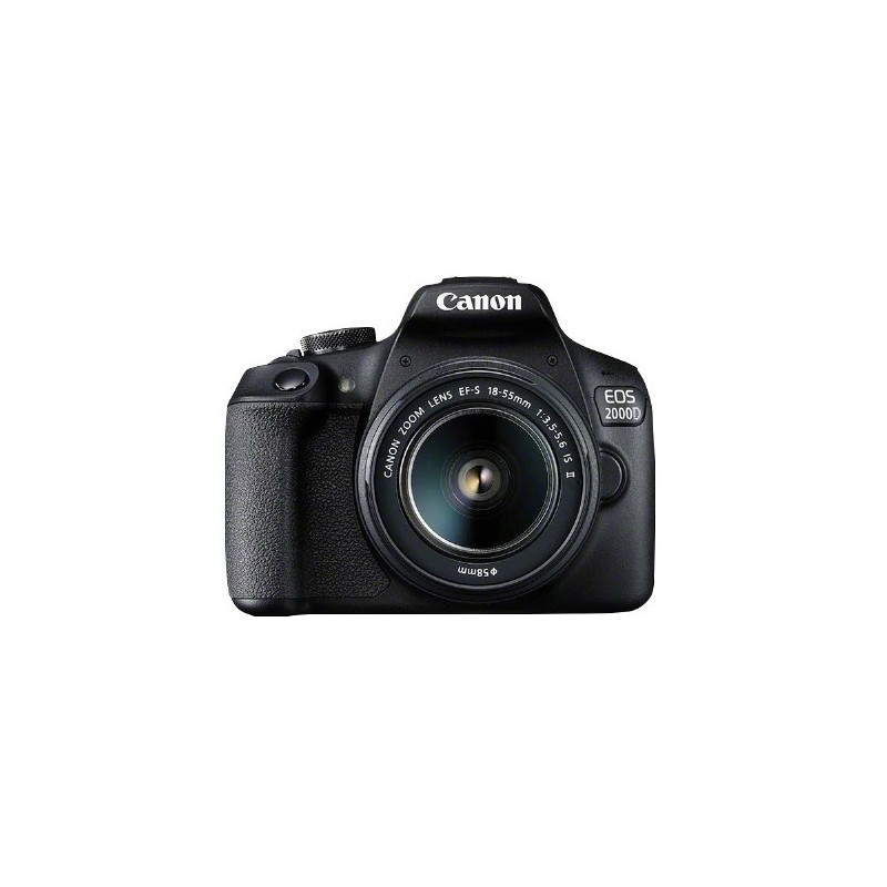Canon EOS 2000D BK 18-55 IS II EU26 SLR Camera Kit 24.1 MP CMOS 6000 x 4000 pixels Black Canon EOS 2000D BK 18-55 IS II EU26 SLR Camera Kit 24.1 MP CMOS 6000 x 4000 pixels Black