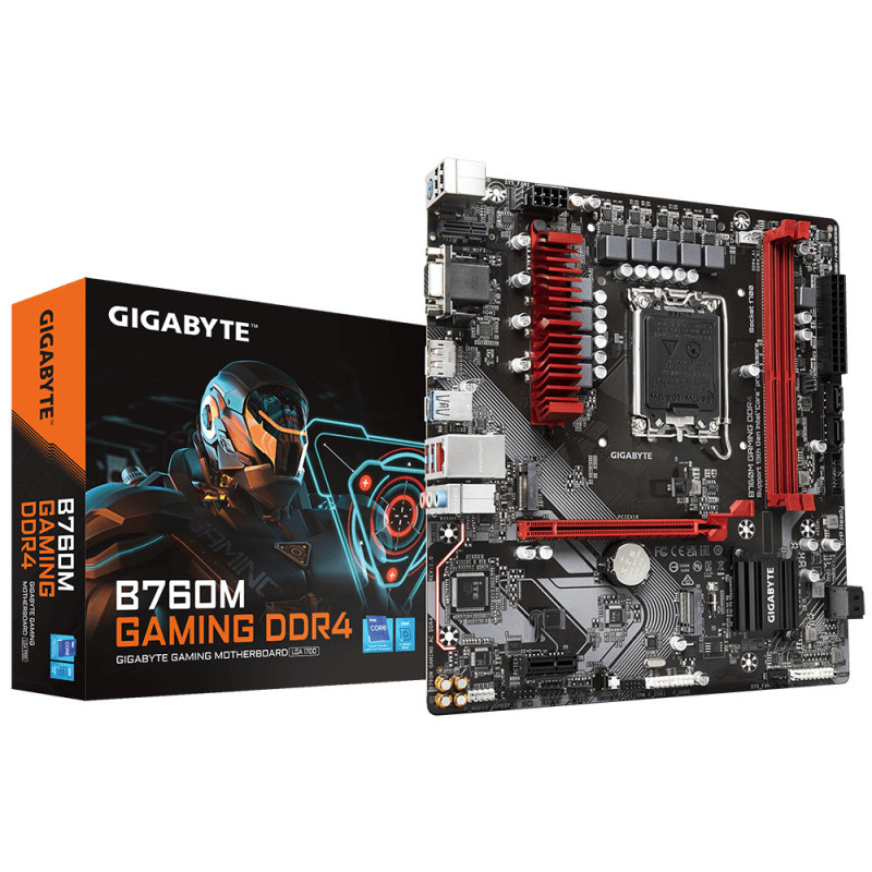 PLACA BASE GIGABYTE 1700 B760M GAMING DDR4 PLACA BASE GIGABYTE 1700 B760M GAMING DDR4