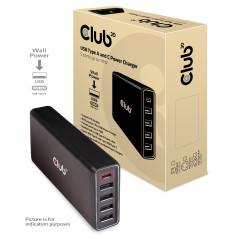 CLUB3D CAC-1903EU mobile device charger Universal Black AC Indoor