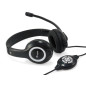 Auricular equip usb + microphone flexible control de volumen negro Auricular equip usb + microphone flexible control de volumen negro