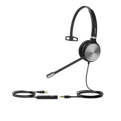 Yealink UH36 Mono Teams Headset Wired Head-band Office Call center USB Type-A Black, Silver