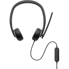 DELL WH3024 Headset Wired Head-band Calls Music USB Type-C Black