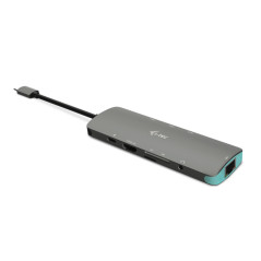 i-tec Metal C31NANODOCKLANPD laptop dock port replicator Wired USB 3.2 Gen 1 (3.1 Gen 1) Type-C Silver, Turquoise