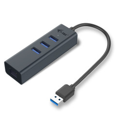 i-tec Metal U3METALG3HUB interface hub USB 3.2 Gen 1 (3.1 Gen 1) Type-A 5000 Mbit s Gray