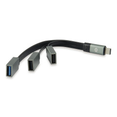 Conceptronic HUBBIES01G interface hub USB 3.2 Gen 2 (3.1 Gen 2) Type-C 5000 Mbit s Gray