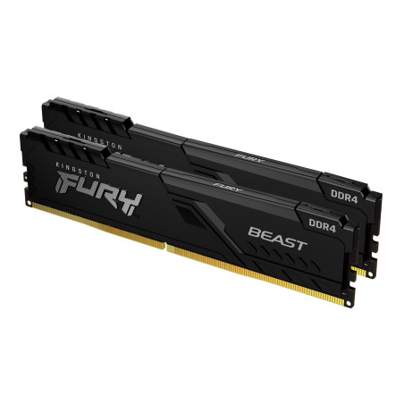 Memoria ram ddr4 64gb 2x32gb kingston - 3600mhz - pc4 - 28800 - fury beast - negro