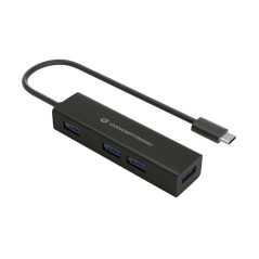 Conceptronic HUBBIES07B interface hub USB 3.2 Gen 1 (3.1 Gen 1) Type-C 5000 Mbit s Black