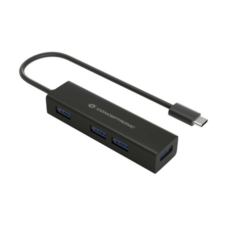 Hub usb type c conception hubbies07b 4 x usb 3.0 - aluminium