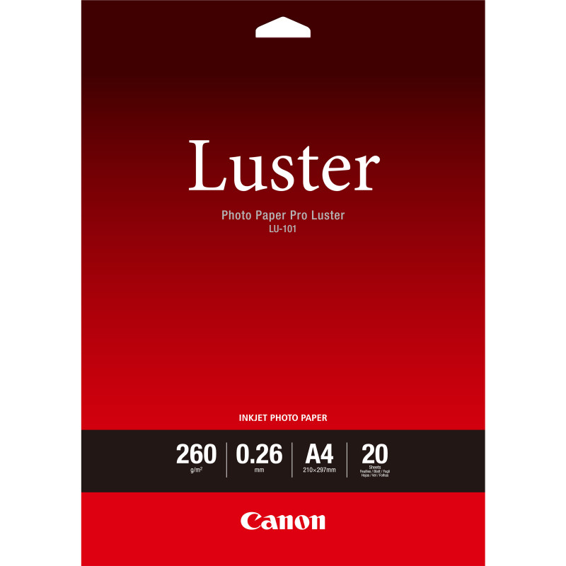 Photographic Papel canon pro luster lu - 101 a4 210 x 297mm Photographic Papel canon pro luster lu - 101 a4 210 x 297mm