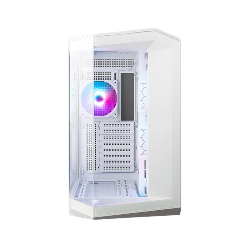 Caja ordenador gaming msi mag pano 100r pz atx rgb cristal templado blanco