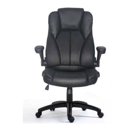 Silla de oficina equips 651006 negra respaldo acolchado ergonomic