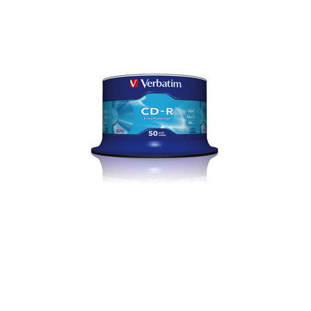 VERBATIM CD-R 700MB 52X 50 PACK SPINDLE EXTRA PROTECTION SURFACE 43351