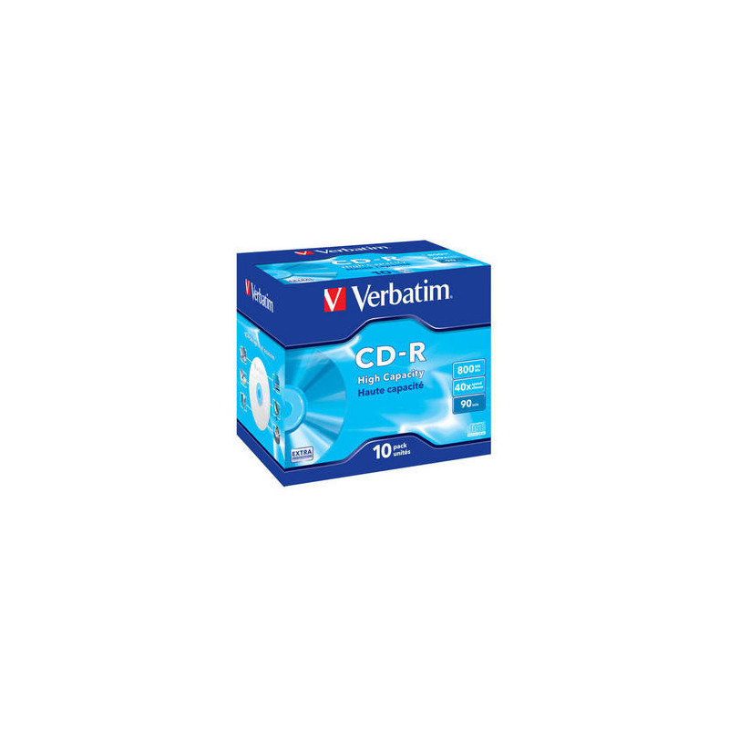 VERBATIM CD-R 800MB 40X 10 PACK JEWEL CASE EXTRA PROTECTION SURFACE 43428 VERBATIM CD-R 800MB 40X 10 PACK JEWEL CASE EXTRA PROTECTION SURFACE 43428
