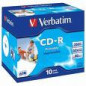 VERBATIM CD-R AZO 700MB 52X 10 PACK JEWEL CASE WIDE INKJET PRINTABLE SURFACE 43325 VERBATIM CD-R AZO 700MB 52X 10 PACK JEWEL CASE WIDE INKJET PRINTABLE SURFACE 43325