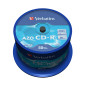 VERBATIM CD-R AZO 700MB 52X 50 PACK SPINDLE CRYSTAL SURFACE 43343